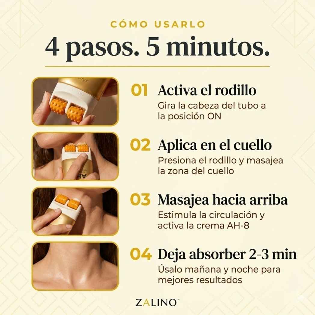 Masajeador Zalino Efecto Anti-Edad — Reafirma Tu Cuello en una Semana